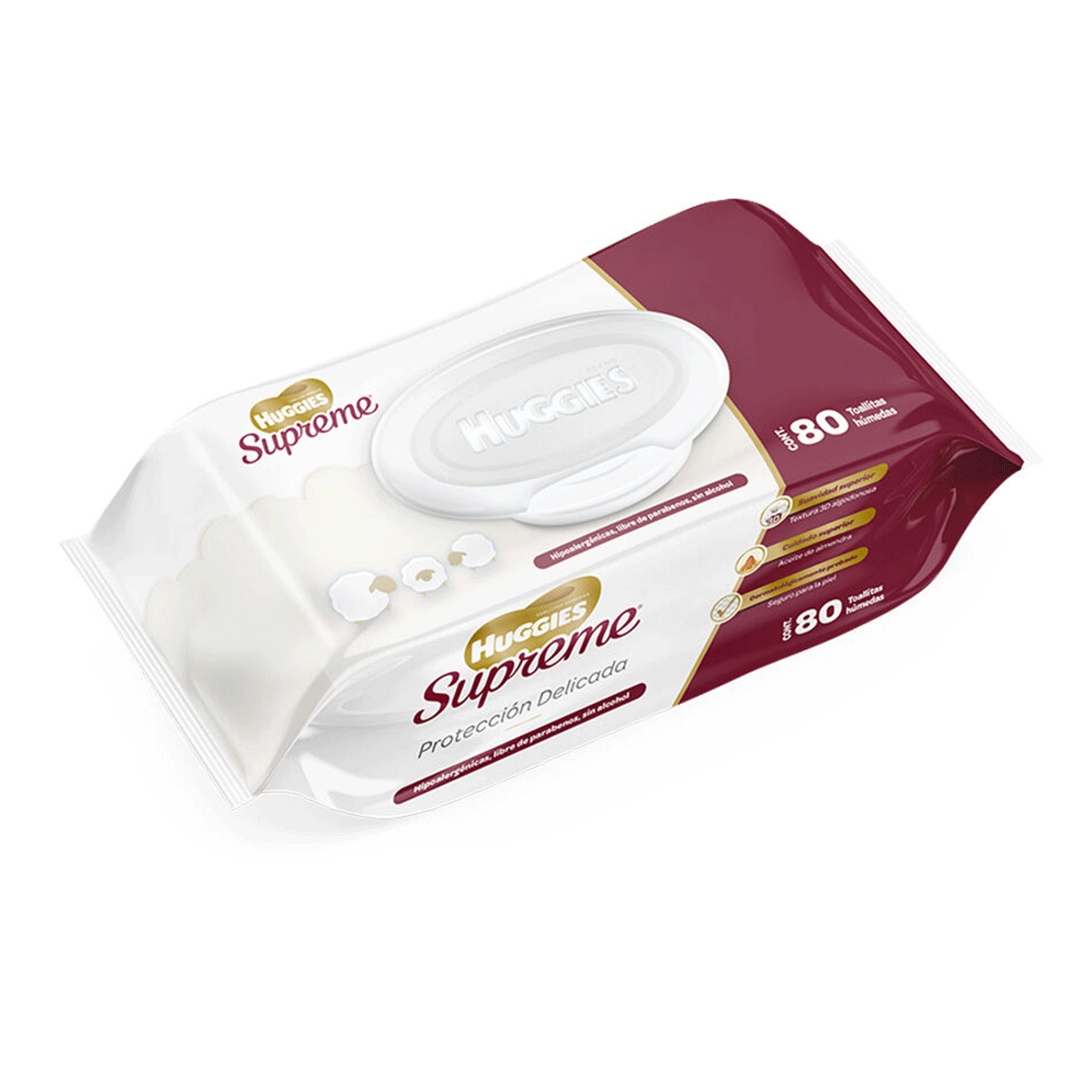 TOALLAS HUMEDAS HUGGIES CUIDADO PURO CON 80 PIEZAS