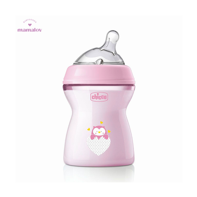 Biberon Natural Feeling 250ml 2m+ - Rosa Chicco