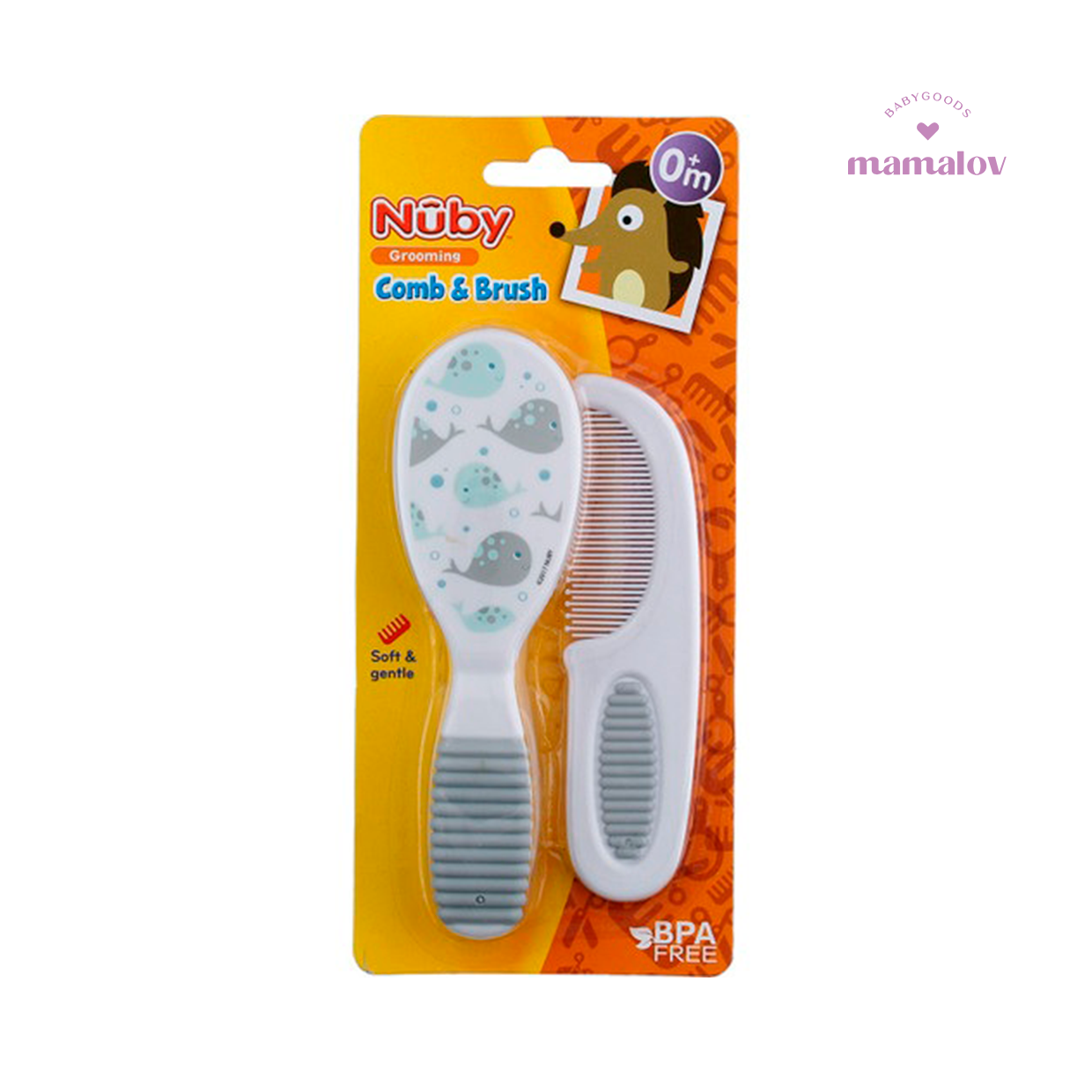 Super Cepillo y Peine de Mango Suave - CD 711 Nuby