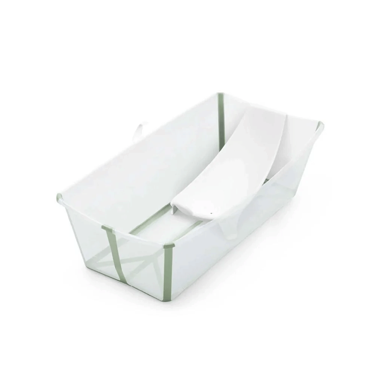 Bañera Plegable para Bebes Flexi Bath XL + Hamaca Stokke Verde Transparente