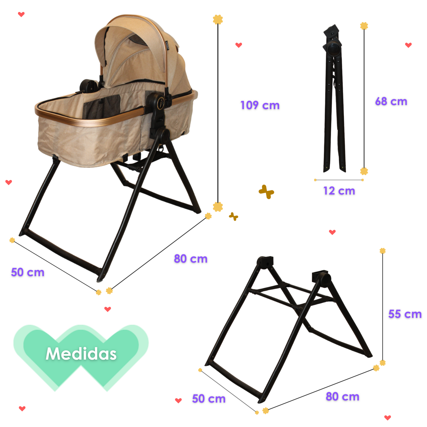 Carriola 6 En1 | Mecedora | Autoasiento | Amalfi - Beige - Ibaby