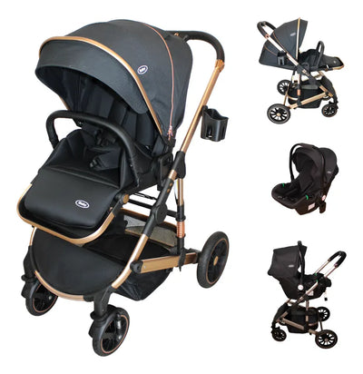 Carriola 4 en 1 Reversible Con Portabebe Alessia iBaby