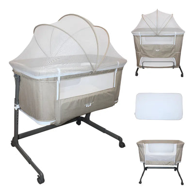 Colecho Cuna Moises Para Bebes 2 Niveles P965m - Beige - Confety World