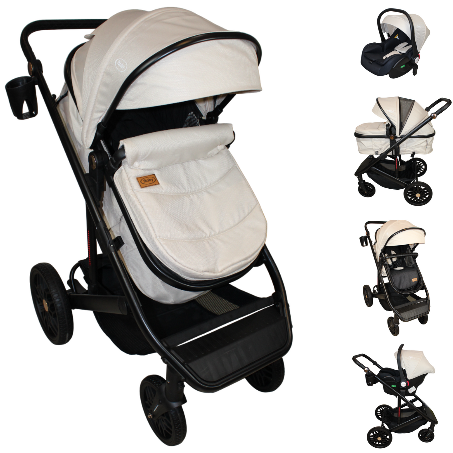 Carriola 4 En 1 Sistema De Viaje Todo Terreno Ibaby Cupra