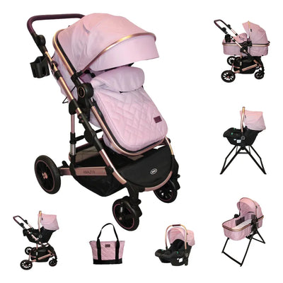 Carriola 6 En1 | Mecedora | Autoasiento | Amalfi - Rosa - Ibaby