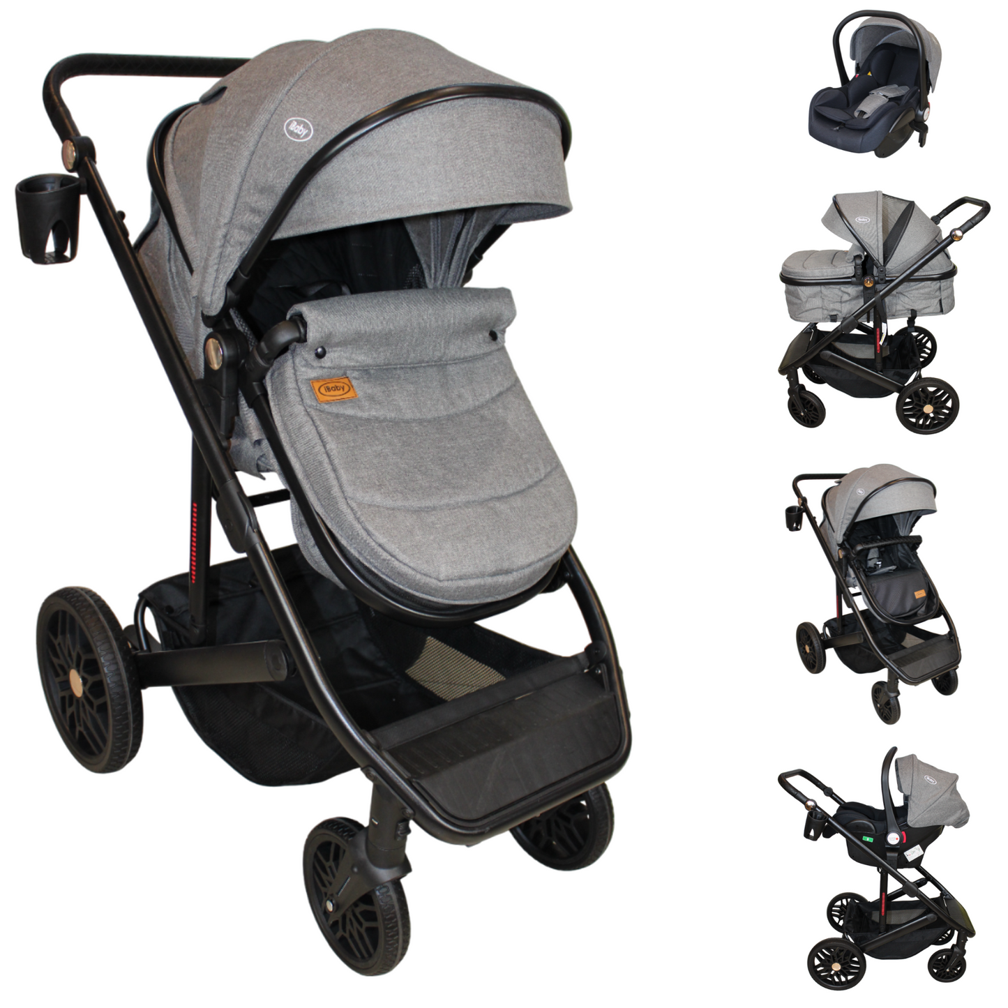 Carriola 4 En 1 Sistema De Viaje Todo Terreno Ibaby Cupra