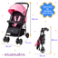 Carriola Travel System Go Lite - Rosa - Bebesit
