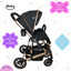 Carriola 4 en 1 Reversible Con Portabebé Alessia - Negro - iBaby