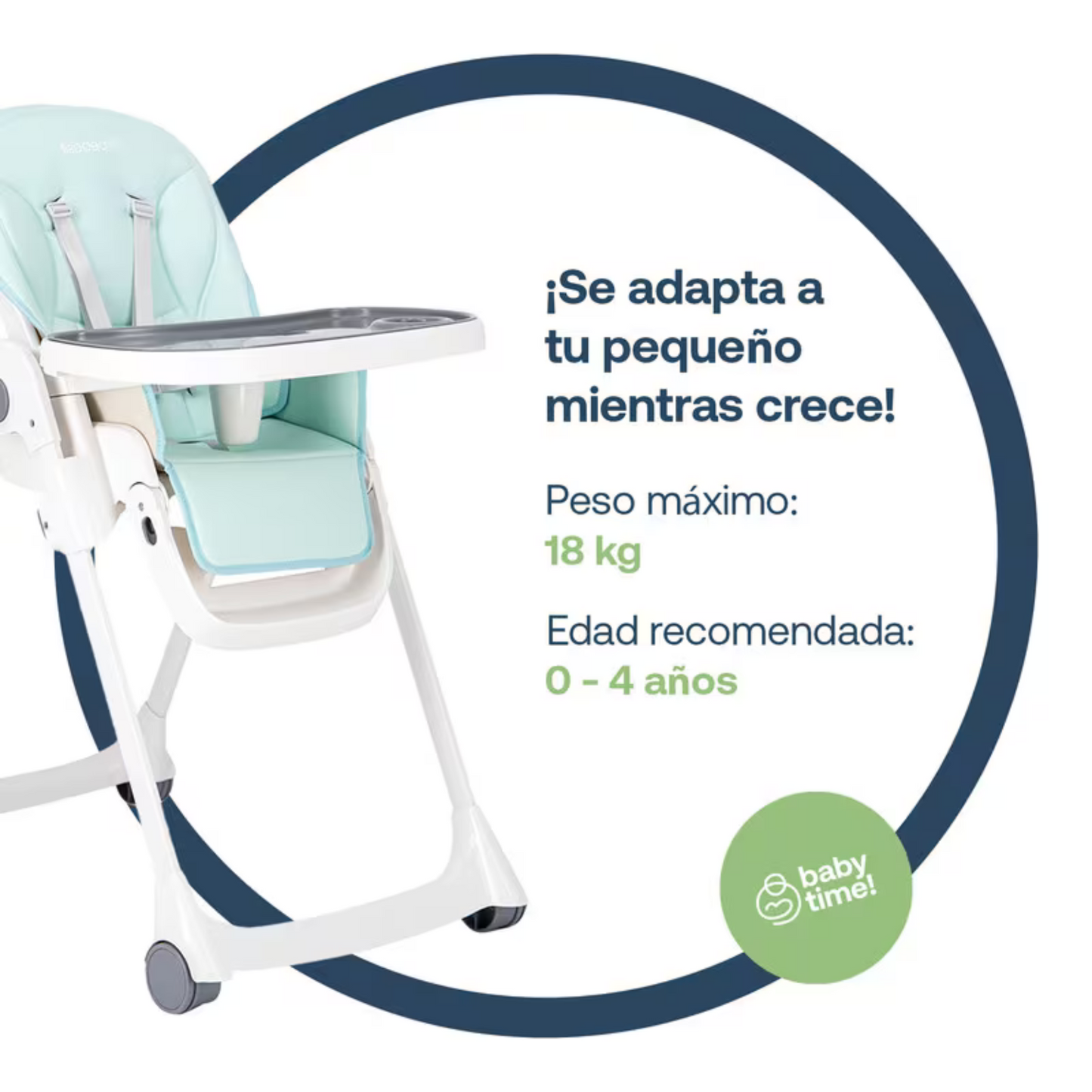 Silla Periquera Snack Para Bebé - Celeste - Bebesit