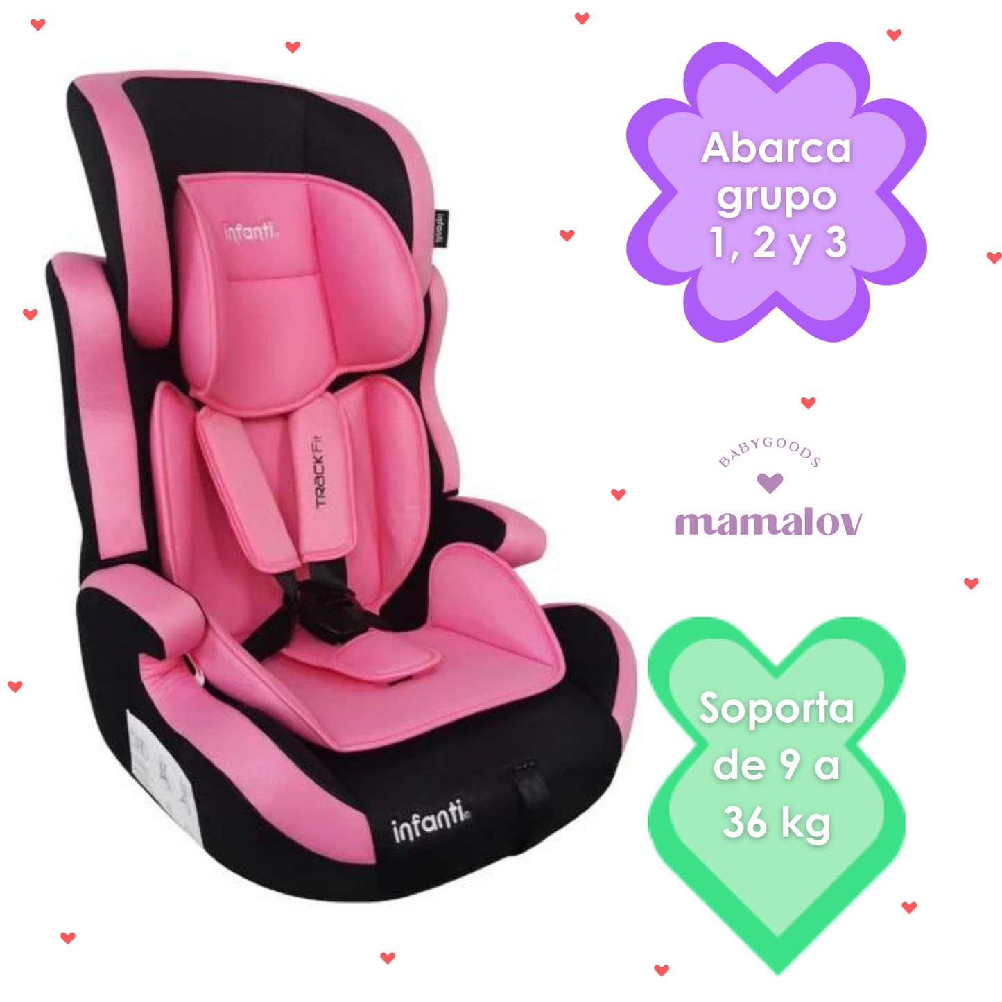 Autoasiento Track Fit Grupo 1, 2, 3 - Rosita - Infanti