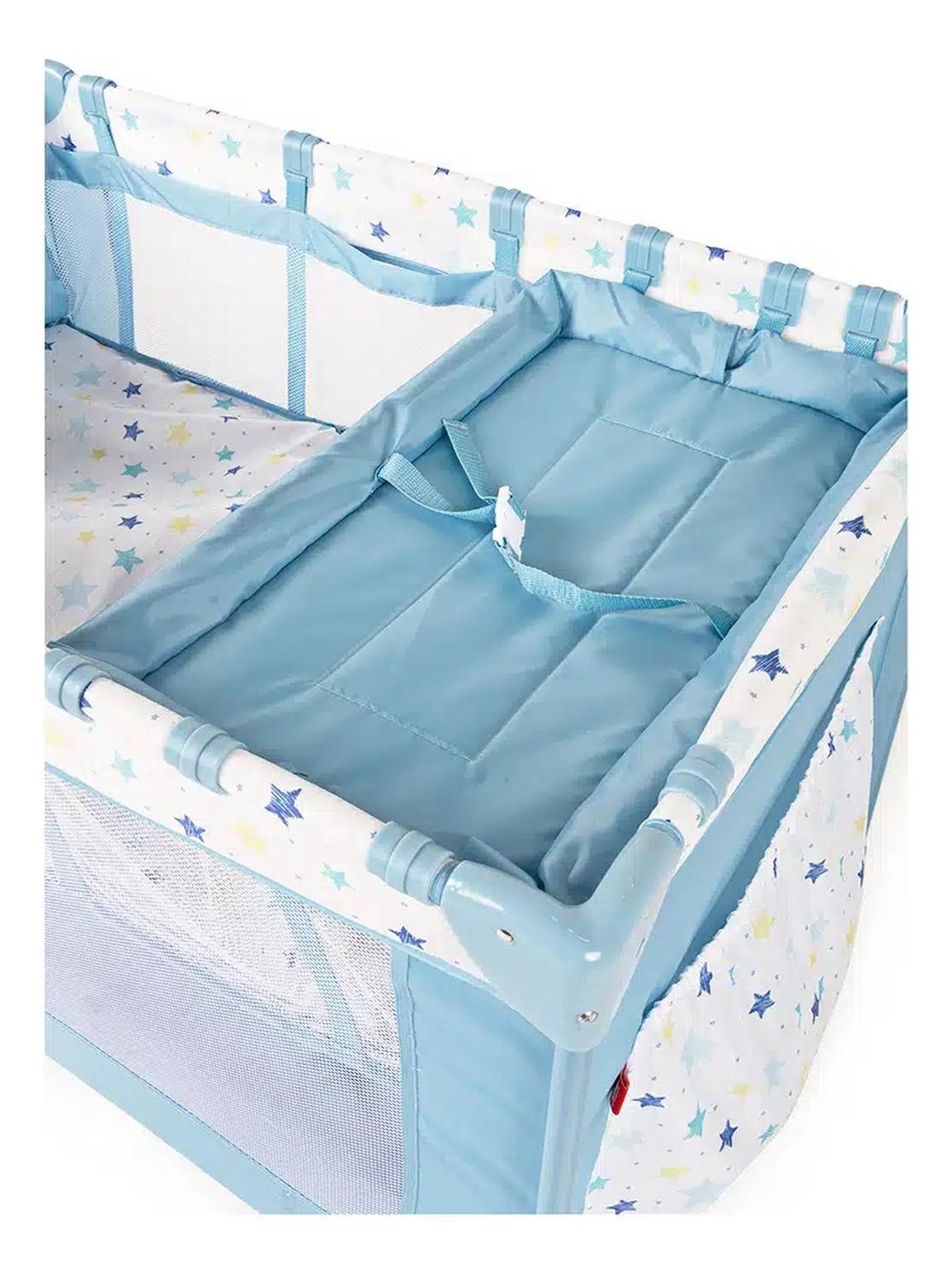 cuna viajera evenflo Cuna Corral Con Mosquitero D Bebe Rest Plegable Azul – Mamalov