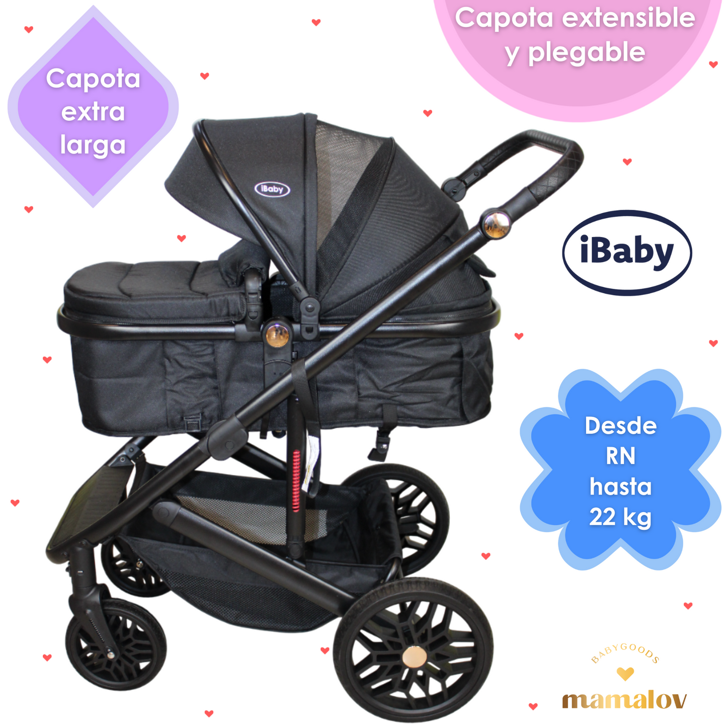 Carriola 4 En 1 Sistema De Viaje Todo Terreno Ibaby Cupra