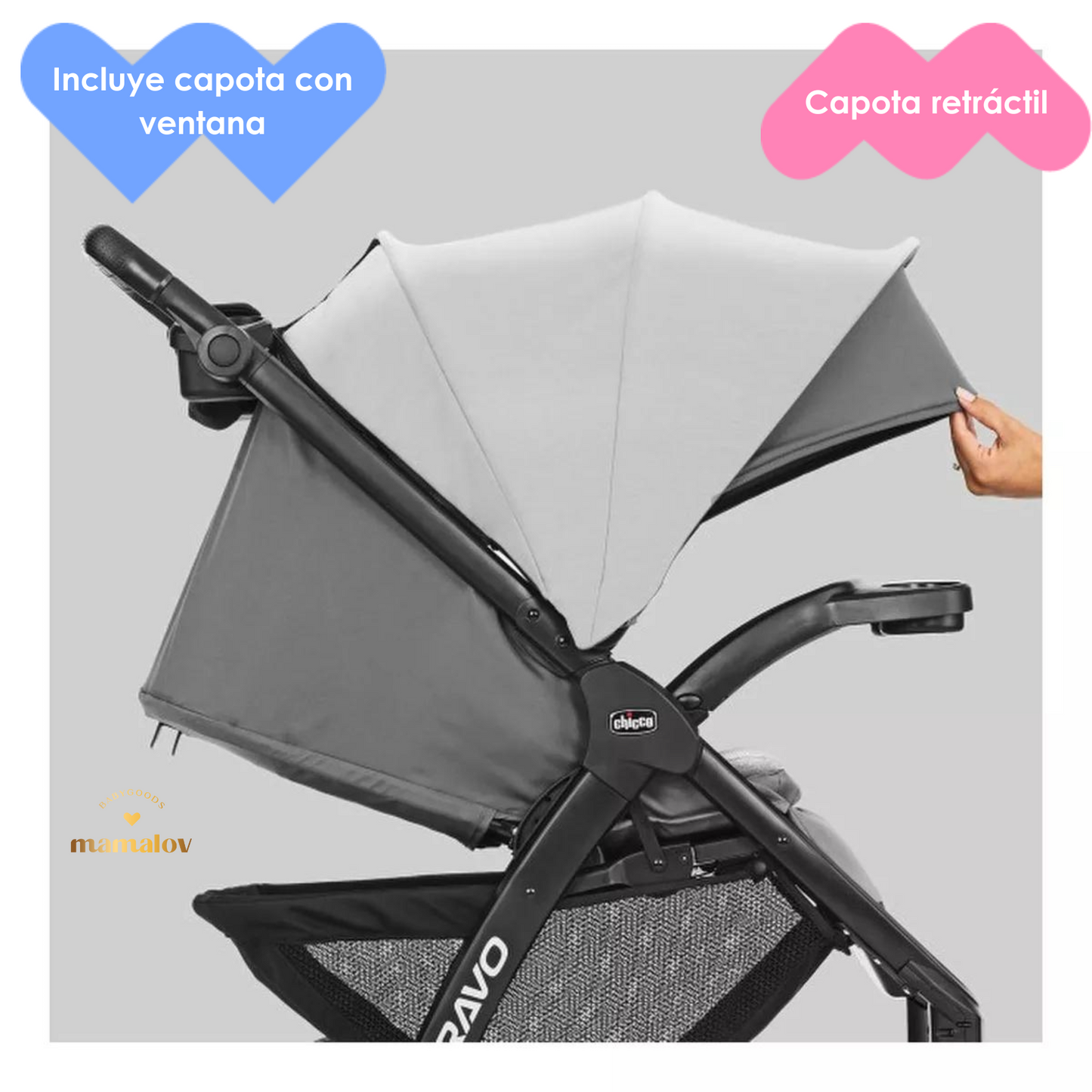 Carriola Travel System Bravo LE Trio - Driftwood Chicco