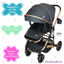 Carriola 4 en 1 Reversible Con Portabebé Alessia - Negro - iBaby