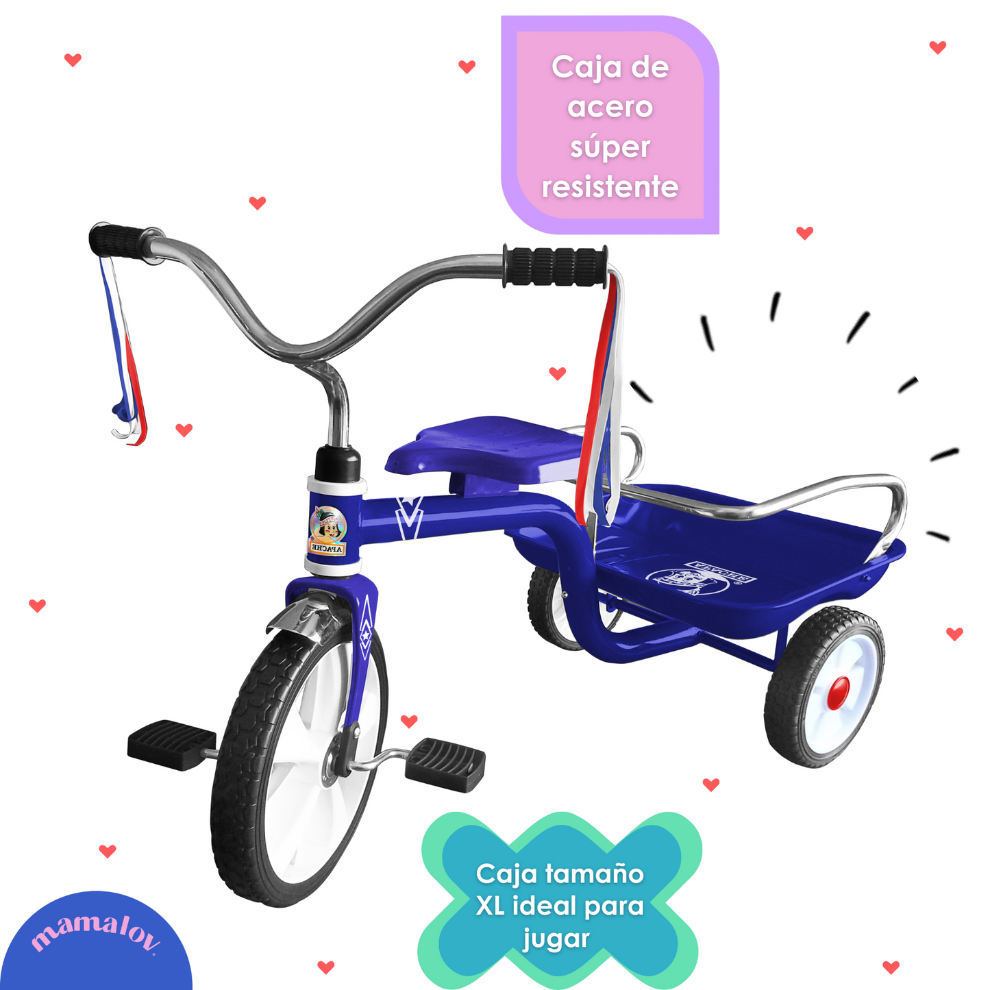 Triciclo con Caja y Barandal Niño - 0302 Apache