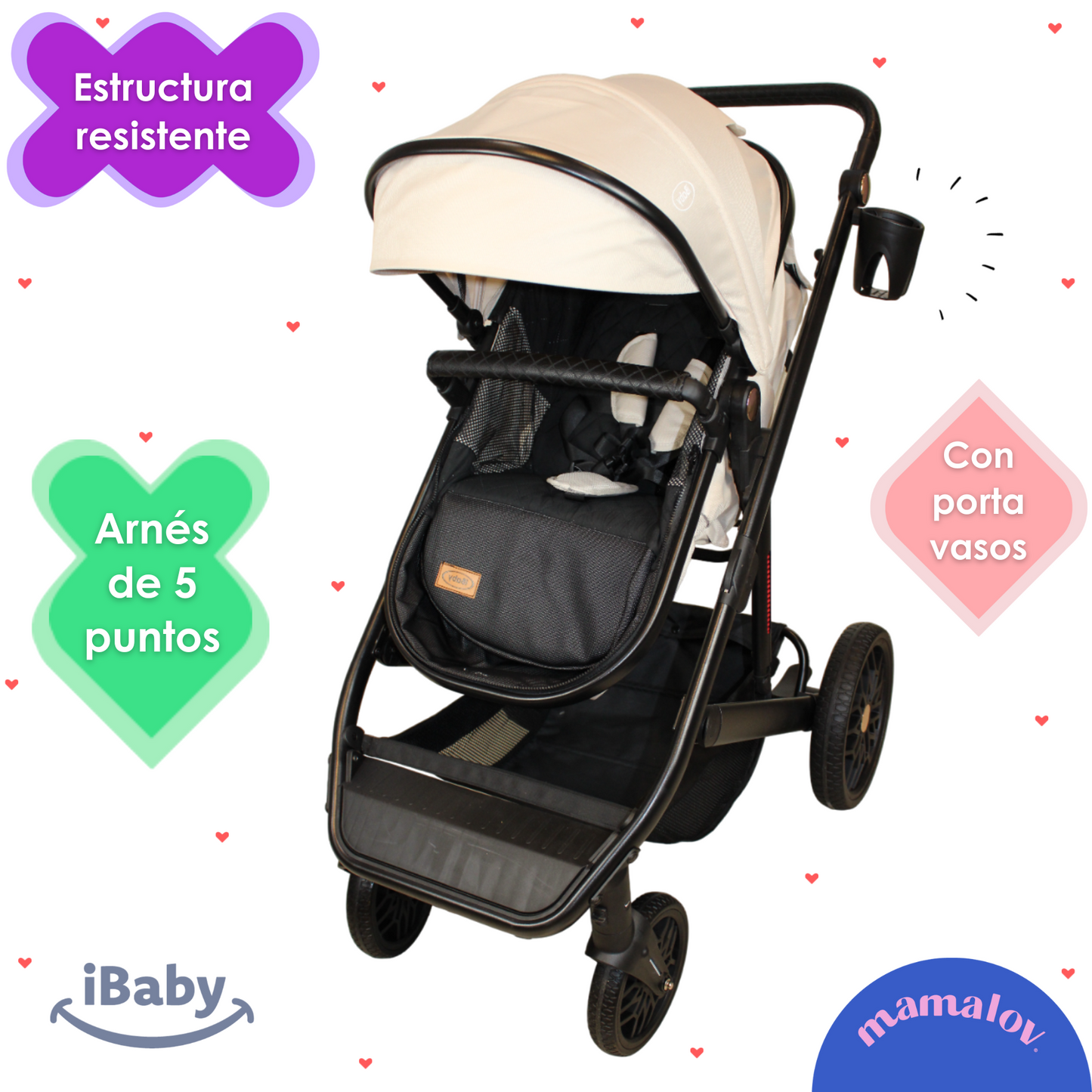 Carriola 4 En 1 Sistema De Viaje Todo Terreno Ibaby Cupra