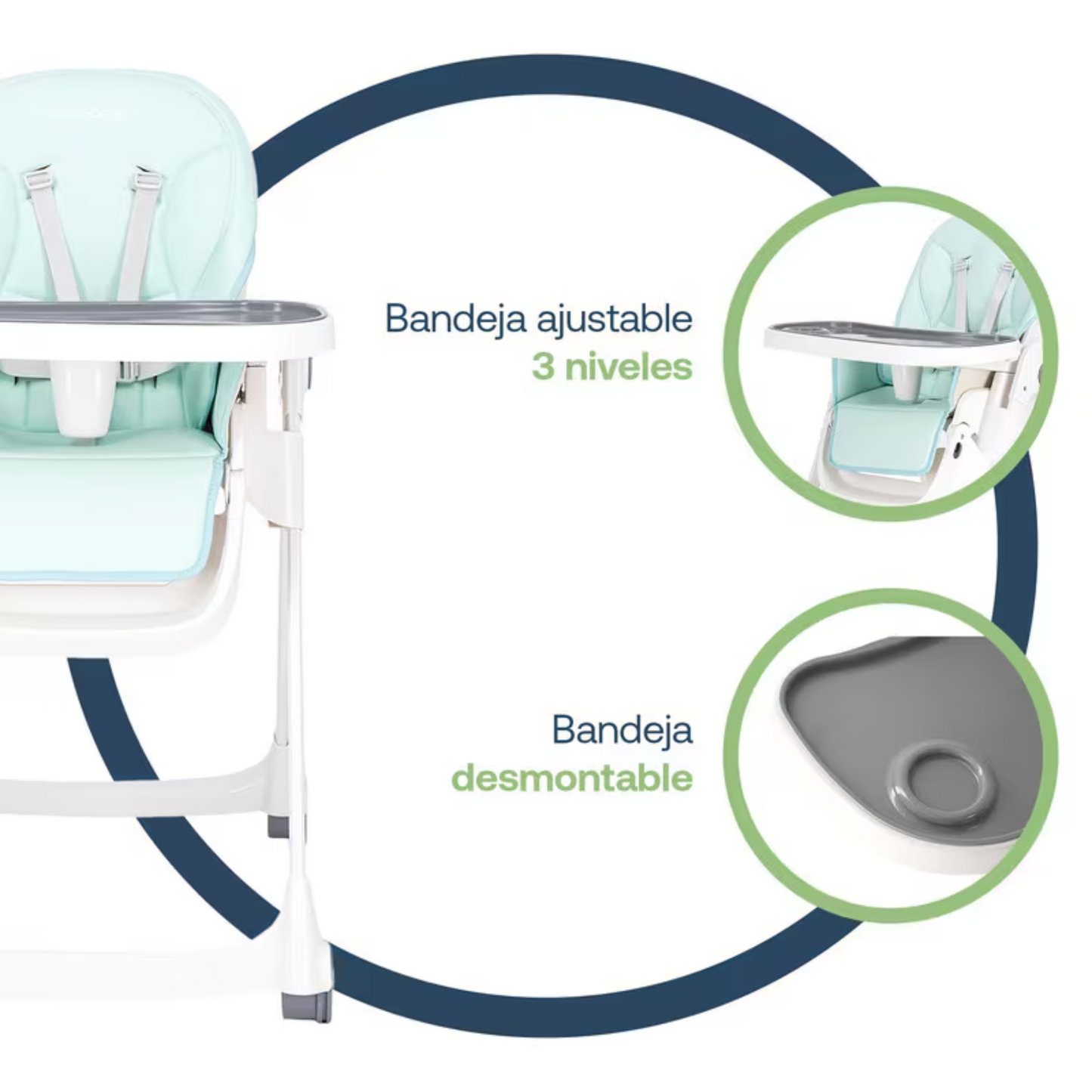 Silla Periquera Snack Para Bebé - Celeste - Bebesit