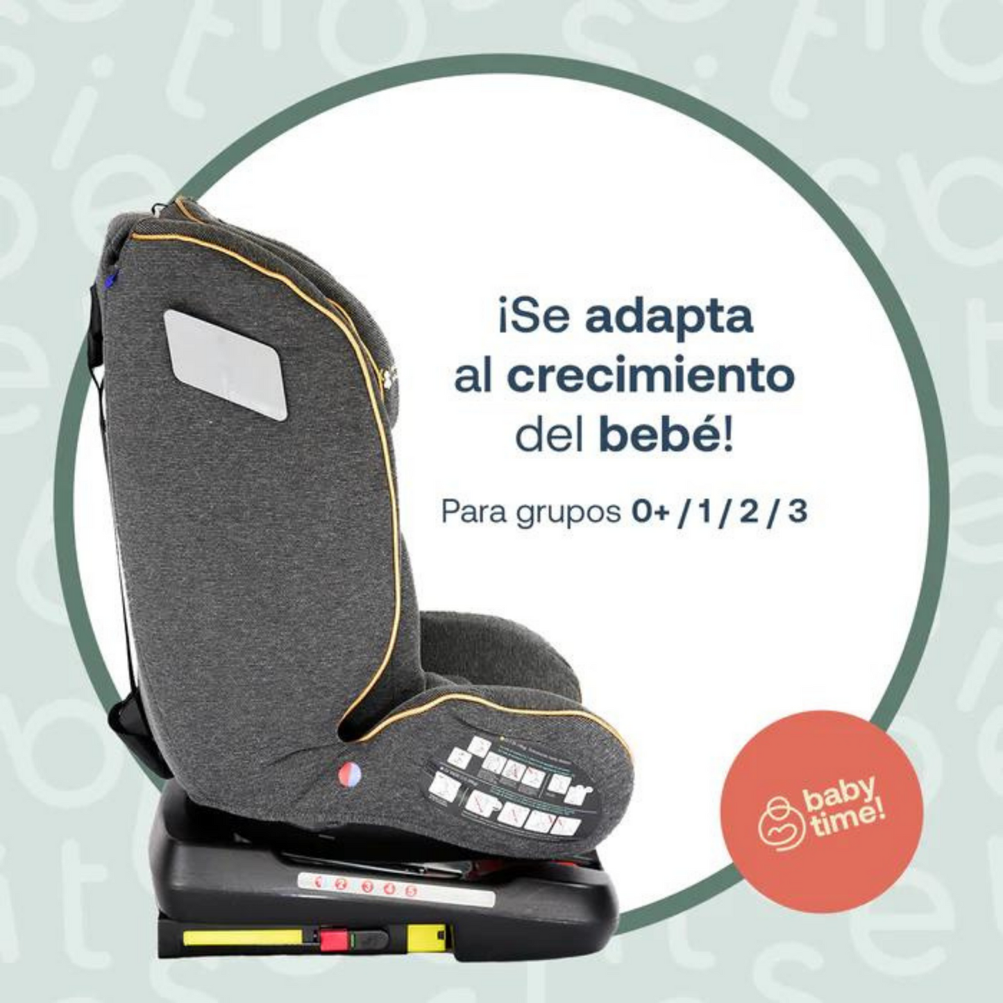 Autoasiento Para Carro Supra 360° - Negro - Bebesit