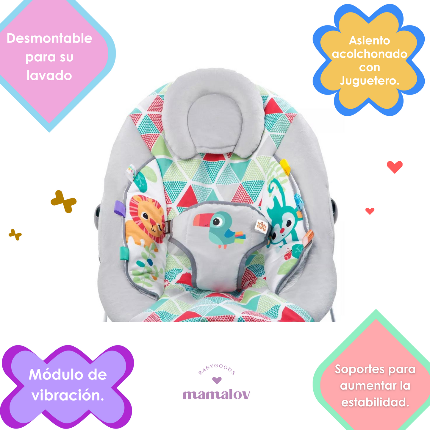 Bouncer Silla Vibradora Tucan Tango 10589 - Bright Starts