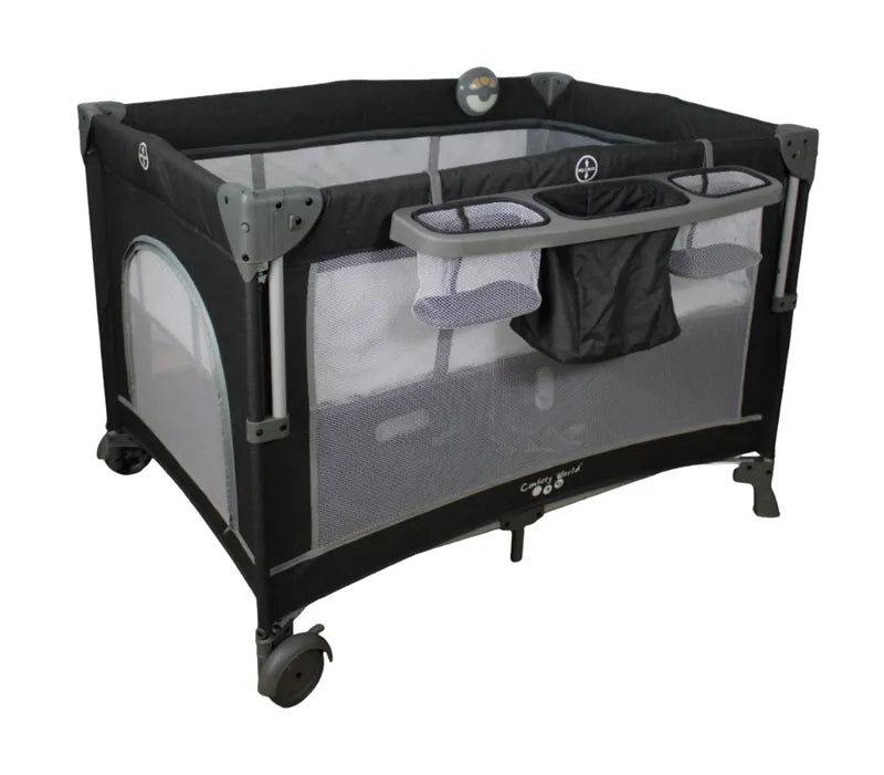 Cuna De Viaje Para Bebe Colecho Con Mosquitero Ts001 - Negro - Confety World