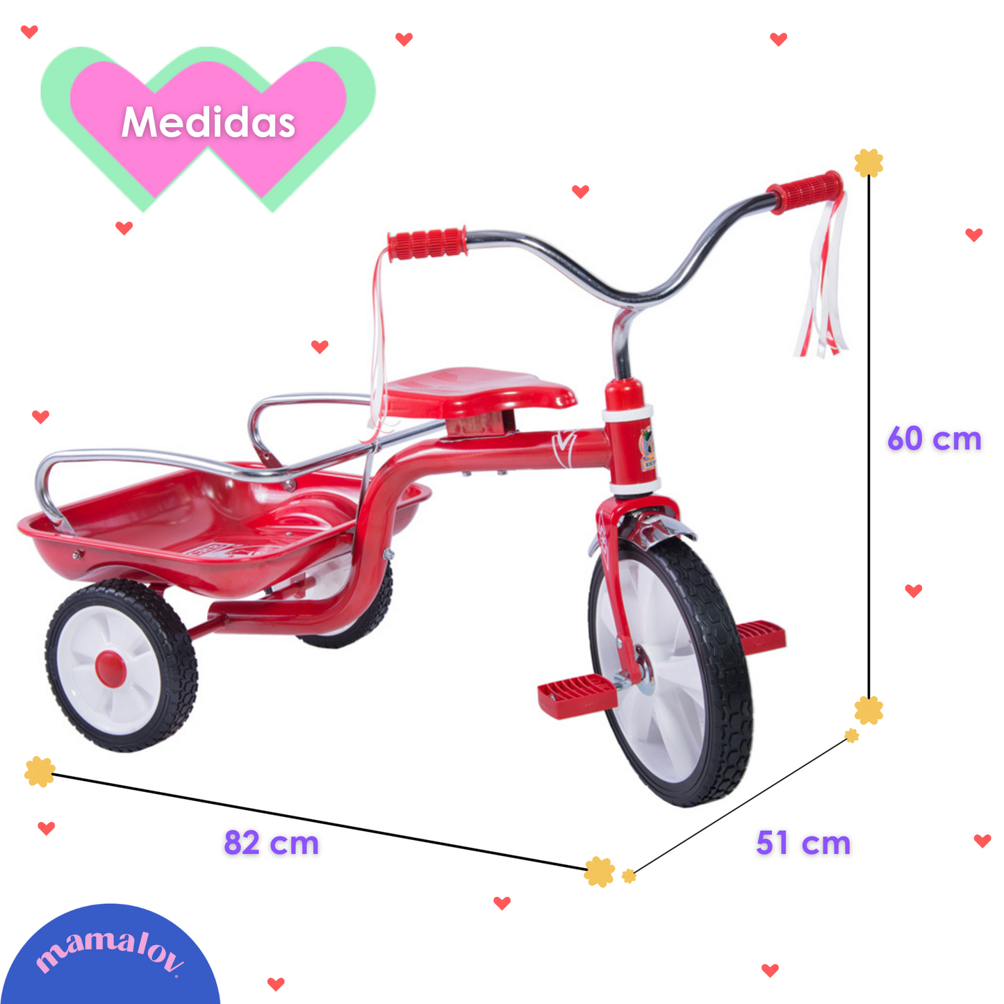 Triciclo con Caja y Barandal Niño - 0302 Apache
