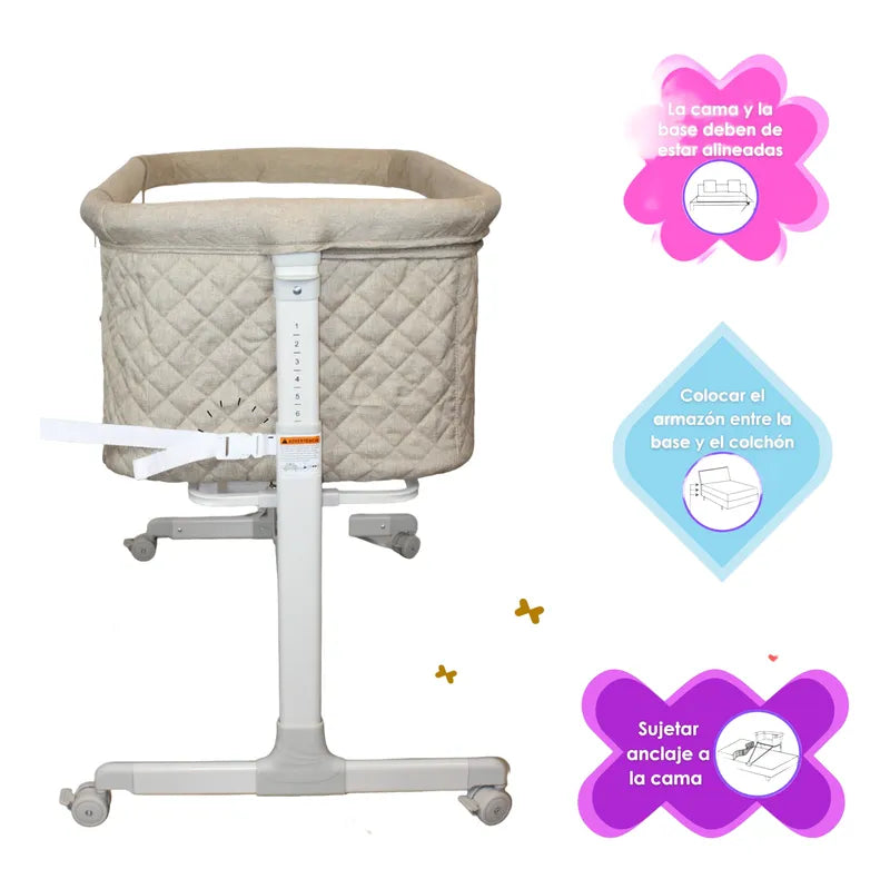 Colecho Para Bebe Con Posicion Anti Reflujo | Mau - Negro - Ibaby