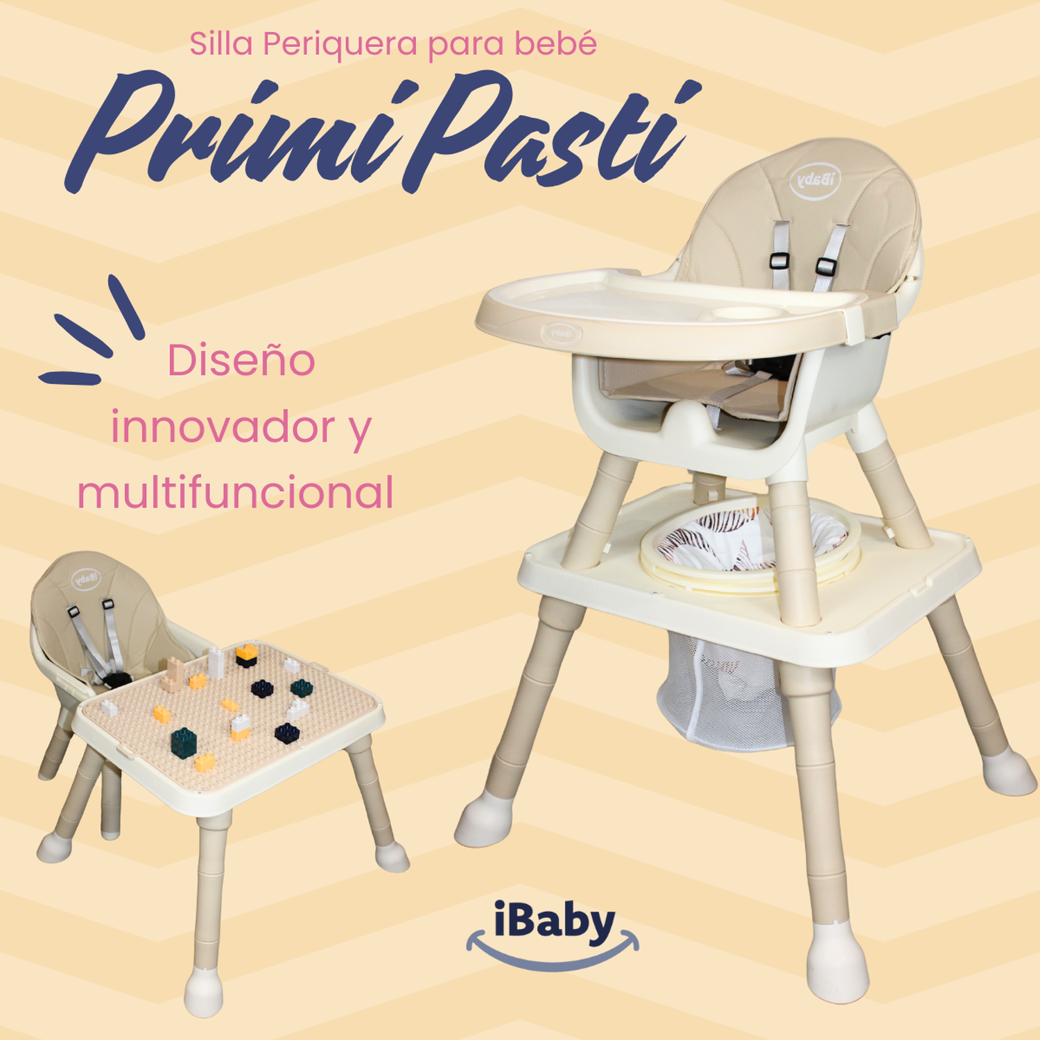 periqueras evenflo Silla alta periquera 7 en 1 con mesa y charola para bloques Primi Past – Mamalov