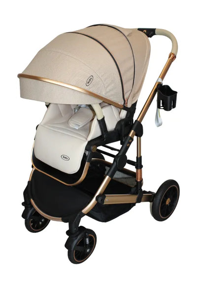 Carriola 4 en 1 Reversible Con Portabebe Alessia - Beige - iBaby