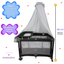 Cuna De Viaje Para Bebé Colecho Con Mosquitero Ts001 - Negro - Confety World