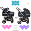 Carriola 6 En1 | Mecedora | Autoasiento | Amalfi - Negro - Ibaby