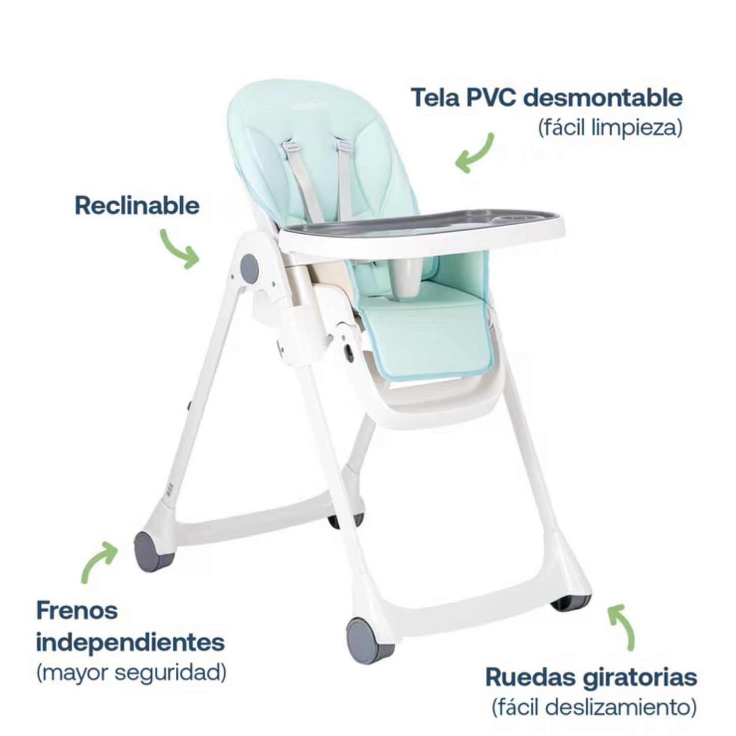 Silla Periquera Snack Para Bebé - Celeste - Bebesit