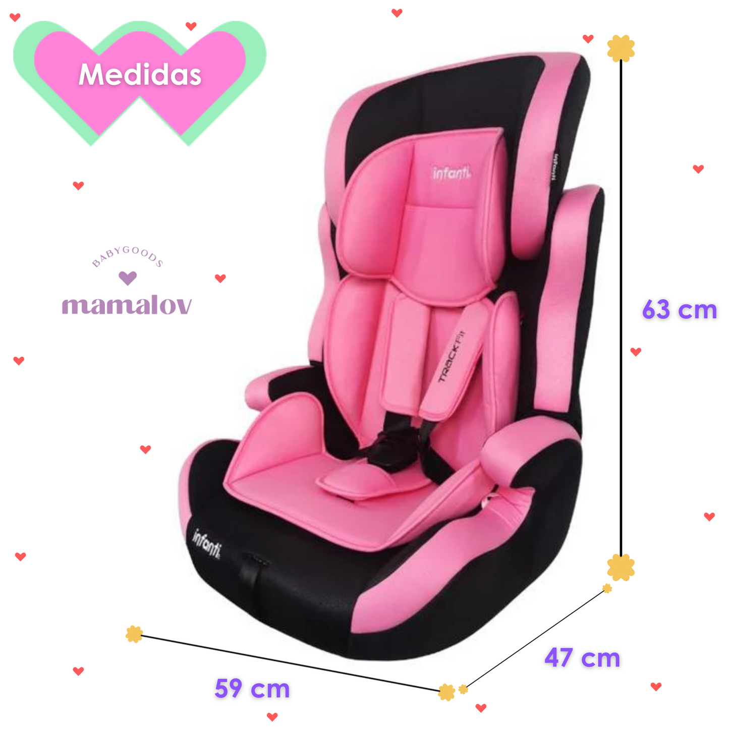 Autoasiento Track Fit Grupo 1, 2, 3 - Rosita - Infanti