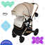 Carriola 4 en 1 Reversible Con Portabebé Alessia - Beige - iBaby