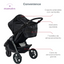 Carriola Para Correr B-free & B-safe Flexfit Con Autoasiento - Negro - Britax