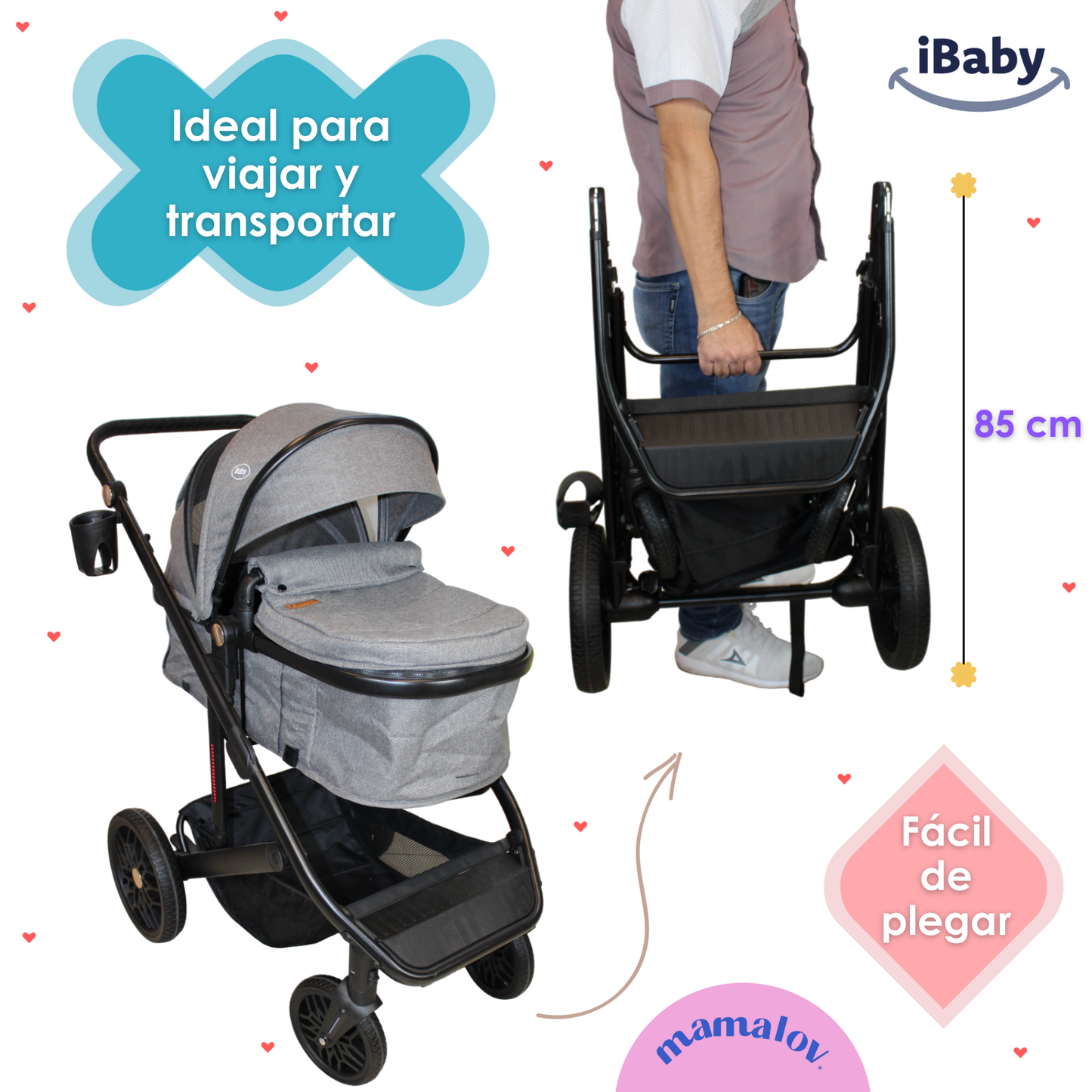 Carriola 4 En 1 Sistema De Viaje Todo Terreno Ibaby Cupra