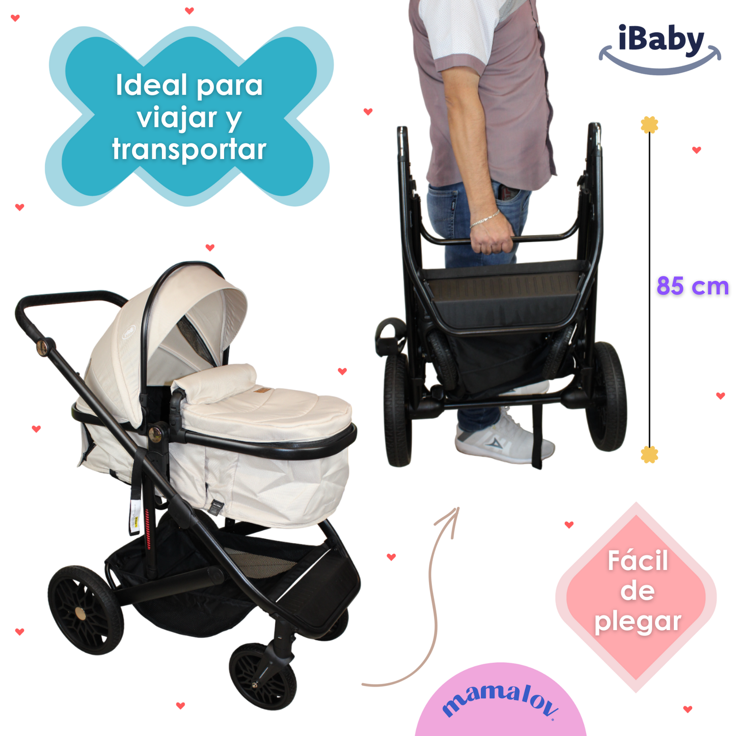 Carriola 4 En 1 Sistema De Viaje Todo Terreno Ibaby Cupra