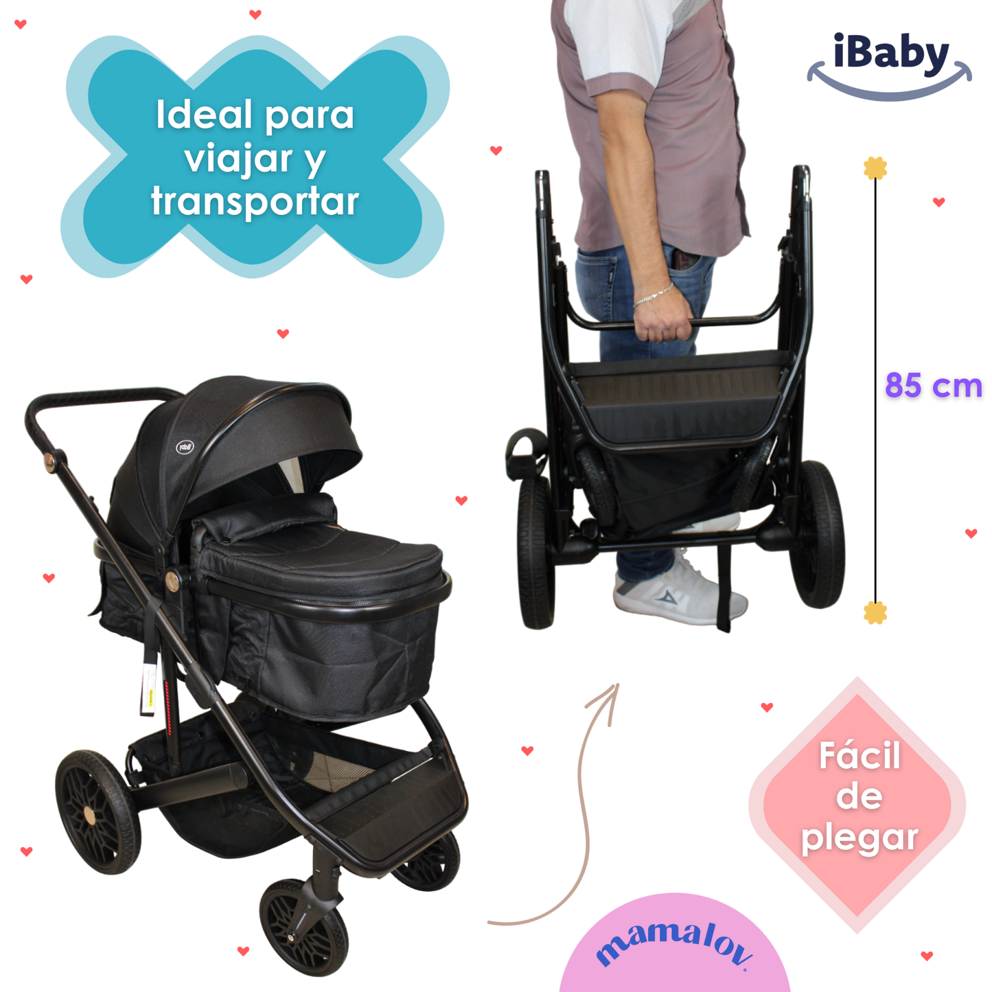 Carriola 4 En 1 Sistema De Viaje Todo Terreno Ibaby Cupra