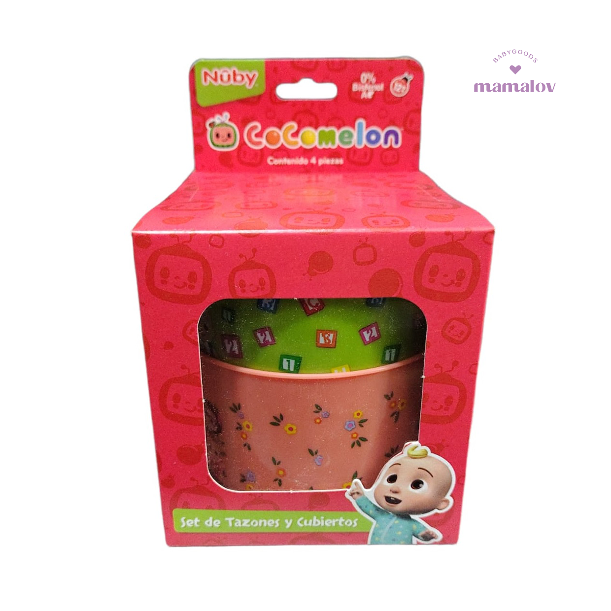 Set con 2 Tazones con Cubiertos Cocomelon - 9062 Nuby