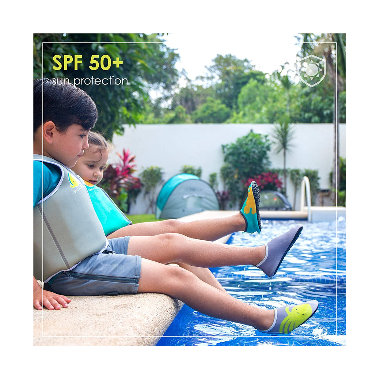 Zapatos de Agua Protectores Unisex Para Playa o Piscina - Aqua B0168-AQ-XS BBLUV