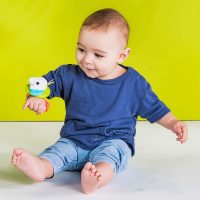 Muñequera Rattle & Teethe Wrist Palms Toy Mon Bright Starts