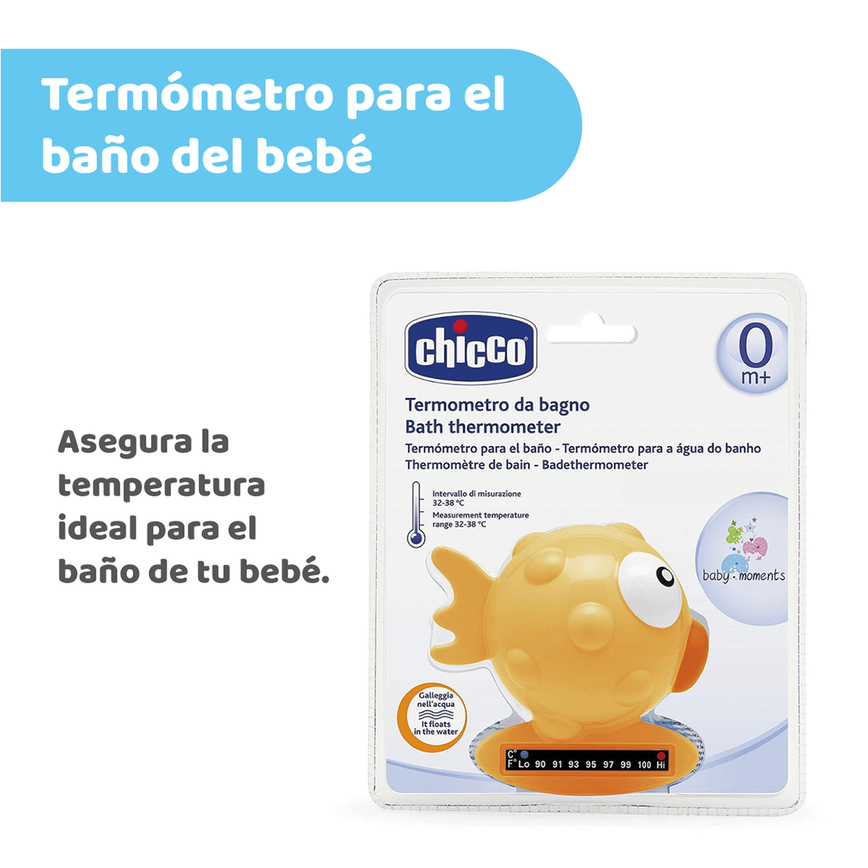 TermÇ?Ç?Ǿ?metro de BaÇ?Ç?Ǿ¶ño Pez Naranja 0M+ Chicco 1147