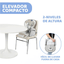 Silla Alta Polly Progress Roja Chicco