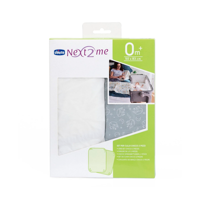 Set 2 Sabanas Bajeras Para Minicuna 50x85 - Grey Fox 4221 Chicco
