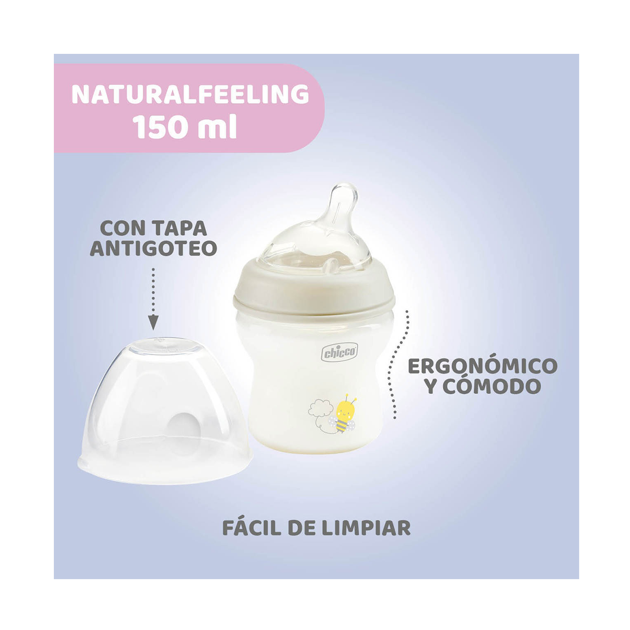 Biberon Natural Feeling 150ml - Neutro 5365 Chicco