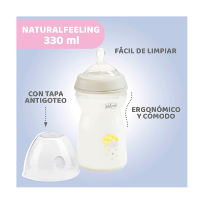 Biberon Natural Feeling 330ml - Rosa 5374 Chicco
