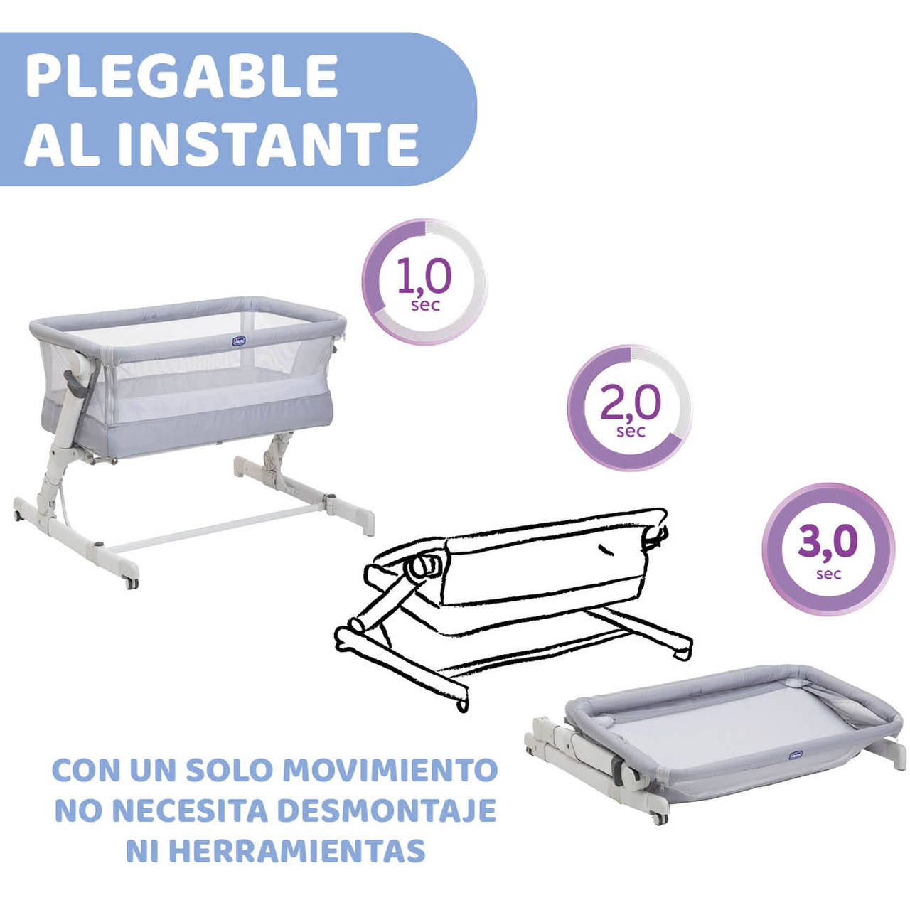 Cuna Colecho Next2me Pop Up - Atmosphere 05079299570 Chicco