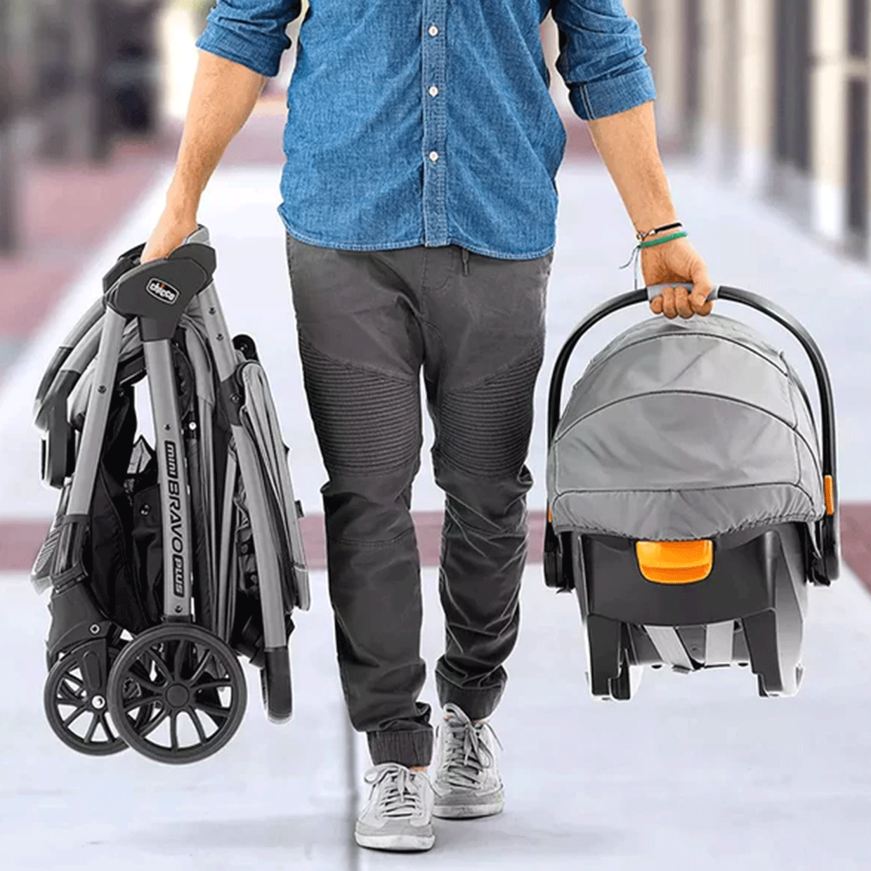Carriola Travel System Mini Bravo Plus Slate Chicco