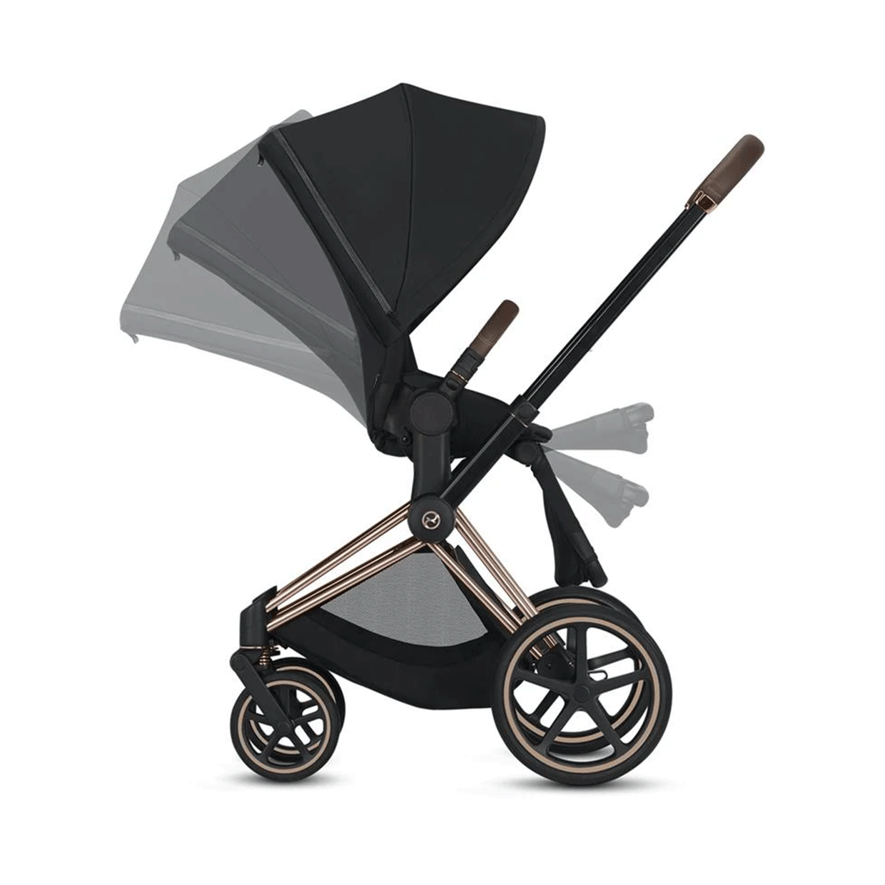 Carriola Priam Chasis Negro Y Asiento Fancy Pink Cybex 03733