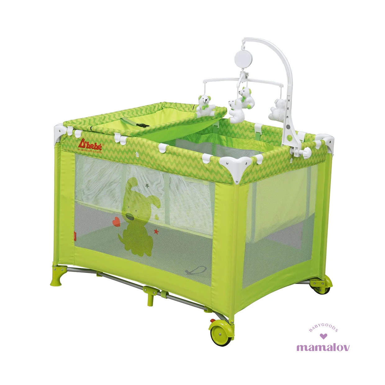 Corral Cuna Zoo Baby - Verde 95VERDE D'Bebe