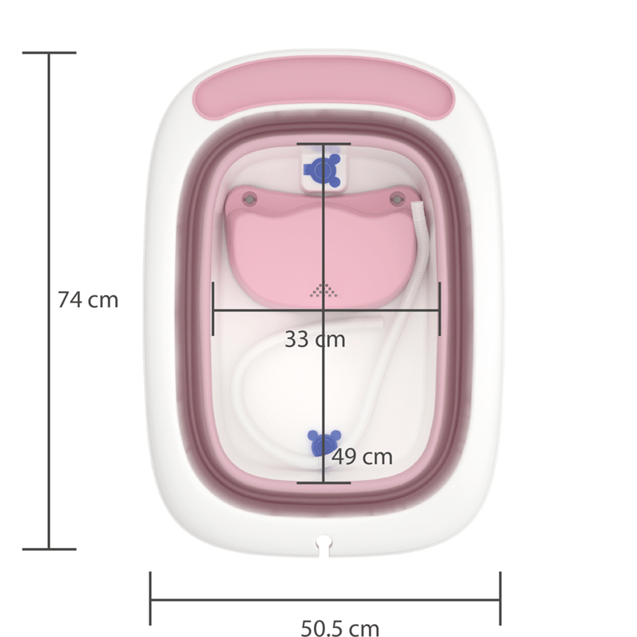 Bañera Plegable Bubbles Rosa D'bebe